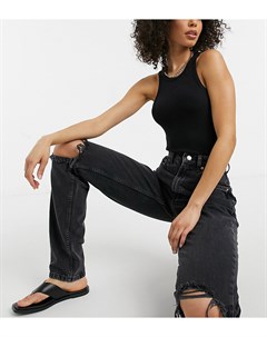 Черные рваные джинсы в винтажном стиле с завышенной талией ASOS DESIGN Tall Asos tall