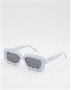 Солнцезащитные очки в квадратной оправе из ацетата нежно голубого цвета Asos design