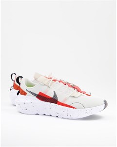 Светло бежевые кроссовки с красной отделкой Crater Impact Nike