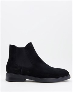 Черные замшевые ботинки челси Selected homme