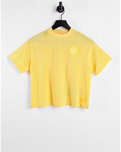 Желтая футболка с короткими рукавами FC Nike