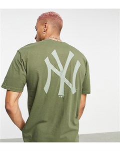 Футболка цвета хаки с принтом MLB New York Yankees на спине эксклюзивно для ASOS New era