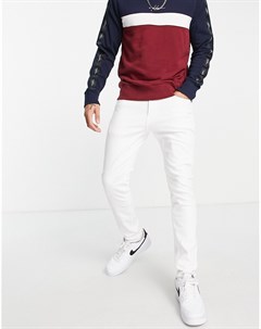 Белые супероблегающие джинсы Hollister