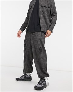 Широкие брюки с принтом перекрестными штрихами от комплекта Asos design