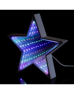 Ночник Звезда с эффектом бесконечности 25хLED от USB белый 2 7х18х17см Risalux