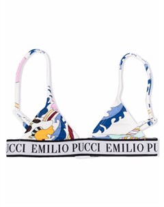 Топ бралетт с принтом Ranuncoli и логотипом Emilio pucci junior