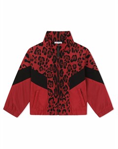 Спортивная куртка с леопардовым принтом Dolce & gabbana kids