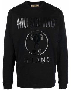 Футболка с длинными рукавами и логотипом Moschino