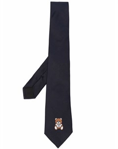 Шелковый галстук с принтом Teddy Bear Moschino