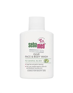 Гель для лица очищающий оливковый Sensitive Skin Olive Face Body Wash 200 мл Sebamed