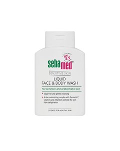 Гель для лица очищающий Sensitive Skin Liquid face and body wash 200 мл Sebamed