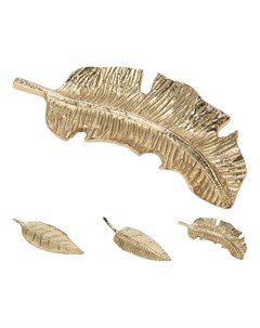 Тарелка декоративная лист золото 20x9 5x1 5 см в ассортименте Koopman deco
