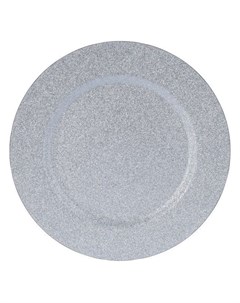 Тарелка декоративная 33 см серебро Koopman deco