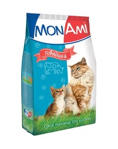 Сухой корм для кошек Говядина профилактика МКБ 10 кг Mon ami