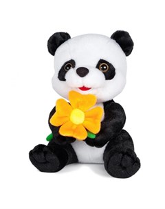 Игрушка мягкая Панда с цветочком озвученная 22 см Maxi play