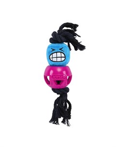 Игрушка для собак Cageball Funhead Jack с резиновым мячом и пищалкой M розовый 37см Joyser