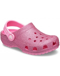 Сабо для девочек Kids Classic Glitter Clog Pink Lemonade Crocs