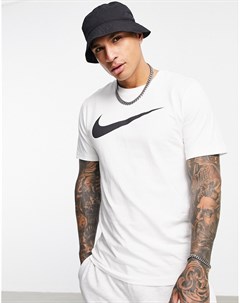 Белая футболка с логотипом галочкой Nike