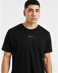 Черная футболка в стиле casual Nicce
