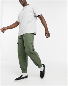 Суженные брюки карго цвета хаки Asos design