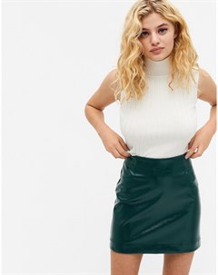 Зеленая юбка мини из искусственной кожи Lucy Monki