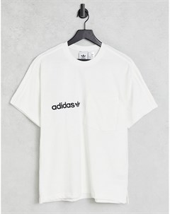 Белая плотная футболка с нагрудным карманом SPRT Adidas originals