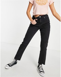 Узкие джинсы с завышенной талией черного цвета Miss selfridge