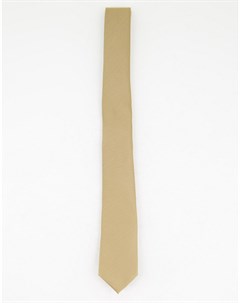Узкий галстук золотистого цвета Asos design