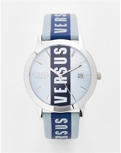 Голубые часы с логотипом Versus versace