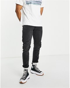 Черные выбеленные узкие джинсы Topman