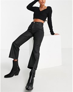 Черные джинсы с покрытием Dree Topshop