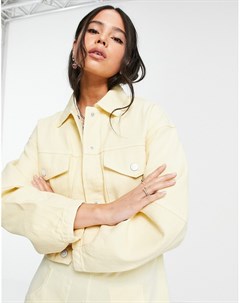 Куртка лимонного цвета в стиле casual из органического хлопка Bershka