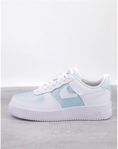 Кроссовки белого и нежно голубого цвета Air Force 1 07 LXX Nike