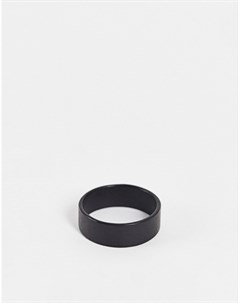 Широкое матовое кольцо черного цвета Asos design