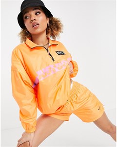 Оранжево розовая тканая куртка с эффектом омбре Plus Nike