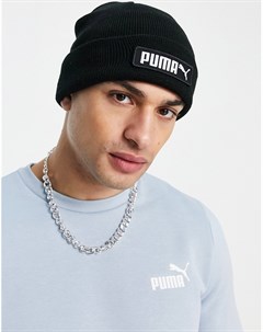 Черная шапка бини с логотипом Puma