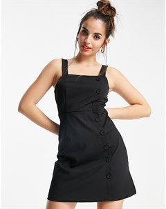 Платье сарафан черного цвета на пуговицах Urban revivo