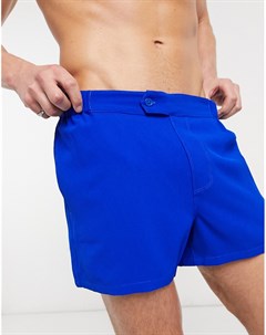 Ярко синие короткие шорты для плавания в строгом стиле Asos design