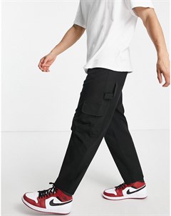 Черные брюки с карманами и широкими штанинами Asos design
