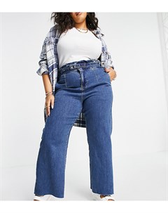 Синие джинсы с широкими штанинами Simply be