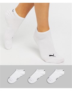 Набор из 3 пар белых спортивных носков невидимок Puma