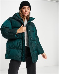 Изумрудный oversized пуховик Luxe Asos design