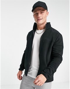 Черная флисовая спортивная куртка Asos design