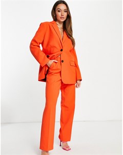 Ярко оранжевый пиджак в мужском стиле Asos design