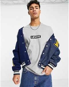Серая футболка с маленьким прямоугольным логотипом Levi's®