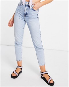 Голубые джинсы в винтажном стиле New look