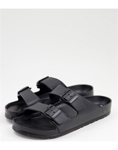 Черные сандалии с пряжками New look
