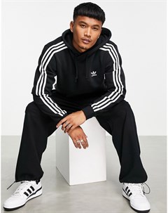 Черный худи с тремя полосками adicolor Adidas originals