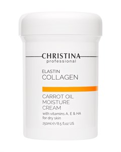Крем ElastinCollagen Carrot Oil Moisture Cream with Vitamins A E HA for Dry Skin Увлажняющий с Морко Christina