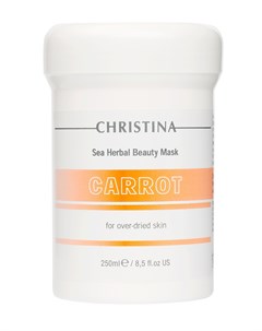 Маска Sea Herbal Beauty Mask Carrot for Over Dried Skin Красоты Кортиноловая Морковная для Пересушен Christina